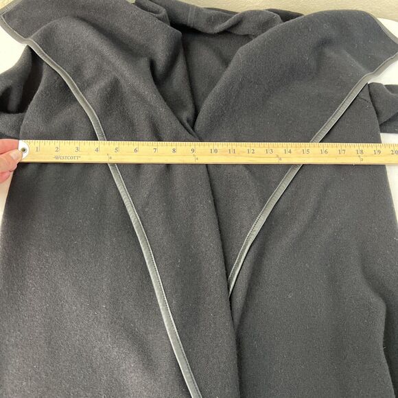 Ralph Lauren Open Draped Cardigan With Leather Lining Small Dress Casual‎ - Picture 11 of 14